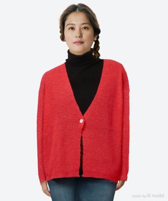 ＜marble SUD (Women/大きいサイズ)＞シアーモヘア　カーディガン　０４ＦＦ０７２１３８