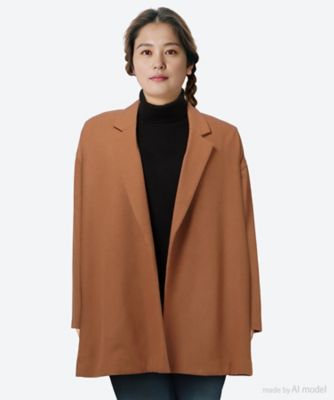 ＜marble SUD (Women/大きいサイズ)＞メルトン　Ｌｏｏｓｅジャケット　０６ＦＦ０７３１７５