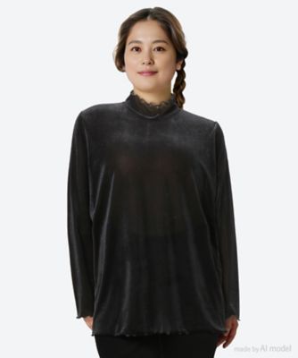 ＜marble SUD (Women/大きいサイズ)＞シアーベロア　タートル（Ｆ）　０２ＦＦ０４３３２８