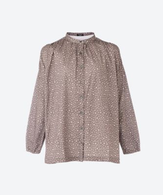 ＜marble SUD (Women/大きいサイズ)＞ｕｎｉ　ｄｏｔ　ギャザーチュニック　０２ＧＳ０４３０９０