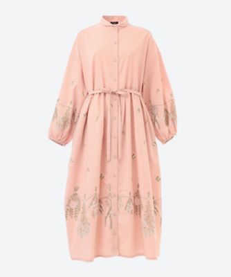 ＜marble SUD (Women/大きいサイズ)＞ＥＭＢ　ｓｗａｇ（綿）　シャツワンピース　０３ＧＳ０７４００４