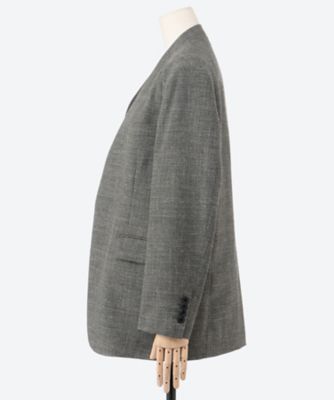 WOOL LINEN COLLARLESS JK 1685220038