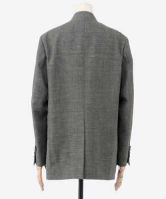 WOOL LINEN COLLARLESS JK 1685220038
