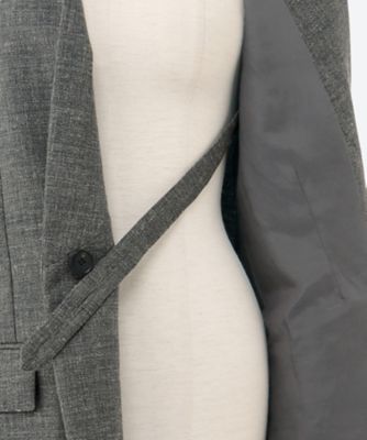 WOOL LINEN COLLARLESS JK 1685220038