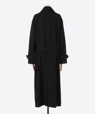 【美品】YLÈVE イレーヴ　チェスターコート 黒 WOOL GABA ZIP CO 1685210056 | YLEVE