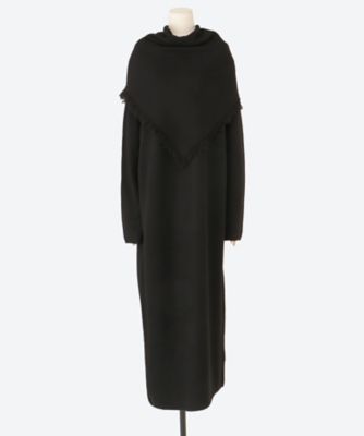 YLEVE (Women)/イレーヴ ULTARAFINE MERINO WOOL MILLED KN OP 1685255050 ブラック010 ワンピース・ドレス【三越伊勢丹/公式】