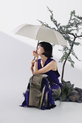近沢レース　晴雨兼用折日傘（トップレス）/シャンテリー（グレー） 晴雨兼用日傘 シャンテリー トップレス グレー | 近沢レース店