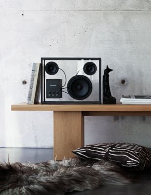 Ｔｒａｎｓｐａｒｅｎｔ　Ｓｐｅａｋｅｒ｜トランスペアレント　スピーカー　ブラック／ブラックコード｜Ｈｉ－Ｆｉ　Ｂｌｕｅｔｏｏｔｈスピーカー