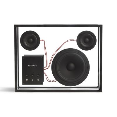 Ｔｒａｎｓｐａｒｅｎｔ　Ｓｐｅａｋｅｒ｜トランスペアレント　スピーカー　ブラック／レッドコード｜Ｈｉ－Ｆｉ　Ｂｌｕｅｔｏｏｔｈスピーカー