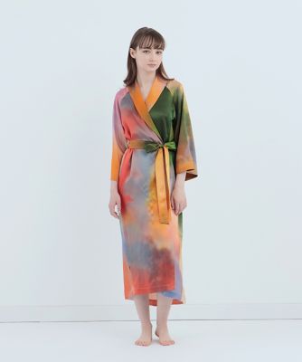 ＜Foo Tokyo＞ウォータカラーシルクガウン　ミスティレイク　ジェンダーレス