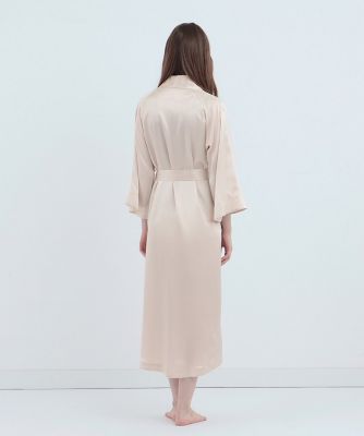 フルール・ド・フィー 花柄シルクガウン M 新品 シルクガウン ジェンダーレス パールホワイト | Foo Tokyo/フー