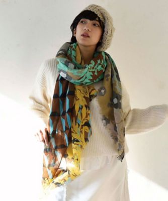 ＜BASCO (Women/大きいサイズ)＞ＮｅｗＥｒａ，Ｇｒｅｅｎ　あたらしいとき　みどり／Ｋｕｓａ　Ｋａｎｍｕｒｉストール