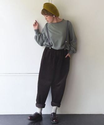 マオパンツロング・Ｈ　人気のバックポケットパンツ　細めのコーデュロイ