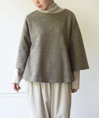 ＜BASCO (Women/大きいサイズ)＞アレンＴＯＰ　カラーネップの前後着用トップス