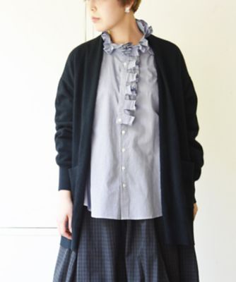 ＜BASCO (Women/大きいサイズ)＞イエナカーデ　軽くて温かいアンゴラ混ニットカーデ