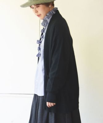 イエナカーデ　軽くて温かいアンゴラ混ニットカーデ