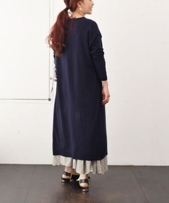 オークロング　ロングシーズン活躍するニットワンピース　