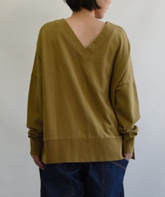 サノＴＯＰ　綿ミニ裏毛のデザイントップス　