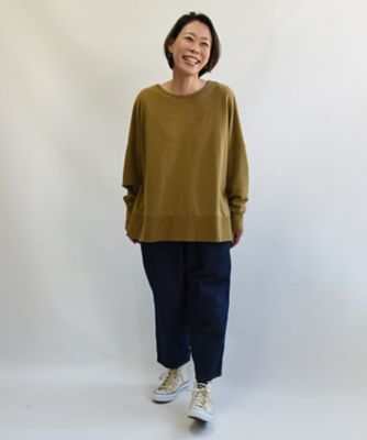 サノＴＯＰ　綿ミニ裏毛のデザイントップス　