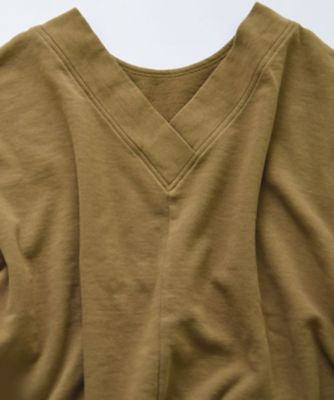 サノＴＯＰ　綿ミニ裏毛のデザイントップス　