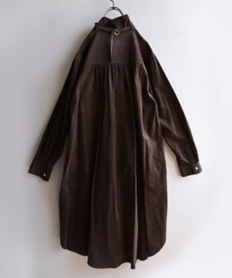 ブラスロング　細コーデュロイのロングシャツ