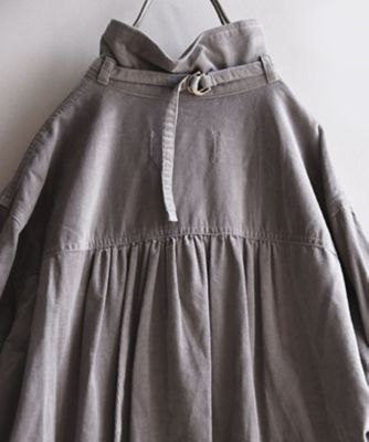 ブラスロング　細コーデュロイのロングシャツ