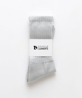 ＜三越伊勢丹/公式＞ BARAILLE & GARMENTS (Men)/バライル＆ガーメンツ カジュアルソックス American Sea Island Cotton Rib Socks LIGHT GRAY 靴下【三越伊勢丹/公式】