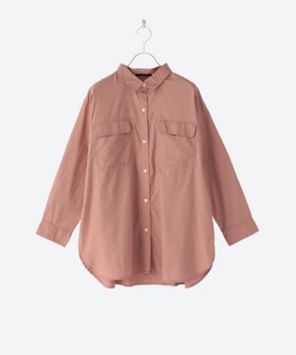 サイドスリットコットンシャツ