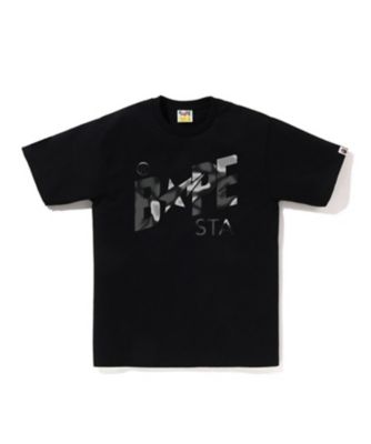 ＜三越伊勢丹/公式＞ A BATHING APE(R)・BAPE(R) (Men)/アベイシングエイプ(R)・ベイプ(R) Tシャツ LIQUID CAMO BAPE STA LOGO TEE 1K30-110-030 BLACK トップス【三越伊勢丹/公式】