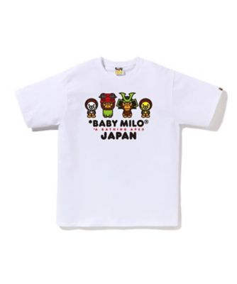 ＜三越伊勢丹/公式＞ A BATHING APE(R)・BAPE(R) (Men)/アベイシングエイプ(R)・ベイプ(R) Tシャツ BABY MILO JAPAN TEE 2K22-110-003 WHITE トップス【三越伊勢丹/公式】