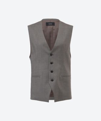 YLEVE (Women)/イレーヴ ＳＵＰＥＲ１２０&rsquo;Ｓ　ＣＨＡＭＢＲＡＹ　ＷＯＯＬ　ＶＥＳＴ　１６８６１　２５０３０