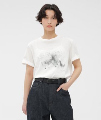 ＜MARGARET HOWELL (Women)＞カットソー　ＬＡＮＤＳＣＡＰＥ　ＰＲＩＮＴ　ＣＯＴＴＯＮ　ＪＥＲＳＥＹ　ＴＯＰ　５７８６１６８２０３
