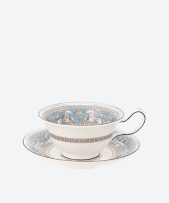 RU-3643 ウェッジウッド　ロレンティーン　ターコイズ　カップ＆ソーサー６客 ウェッジウッド（Wedgwood） フロレンティーン ターコイズ