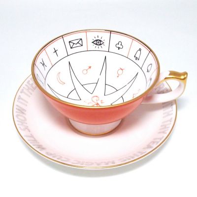 ★ネルロス紅茶占い　ティーカップ＆ソーサー　コーラル