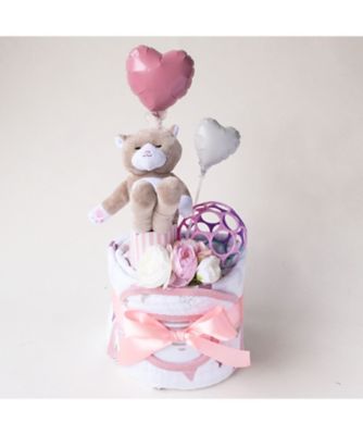 blossom39 (Baby & Kids)/ブロッサムサーティナイン ダイパーケーキ ベビーフレンズ おくるみ & ビブ ピンク ベビースリーパー・おくるみ【三越伊勢丹/公式】