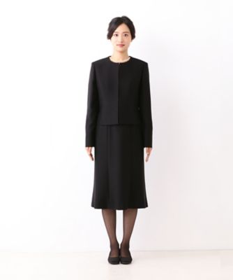オールシーズン 喪服 礼服 フォーマル用 トリアセテートのノーカラージャケット セットアップ風ワンピース 三越伊勢丹オンラインストア 公式