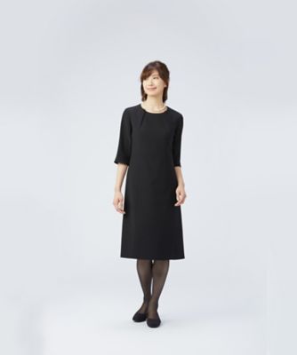 オンライン限定【オールシーズン・喪服・礼服・フォーマル用】ノーカラータックジャケット×Ａラインワンピース