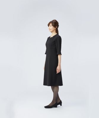 オンライン限定【オールシーズン・喪服・礼服・フォーマル用】ノーカラータックジャケット×Ａラインワンピース