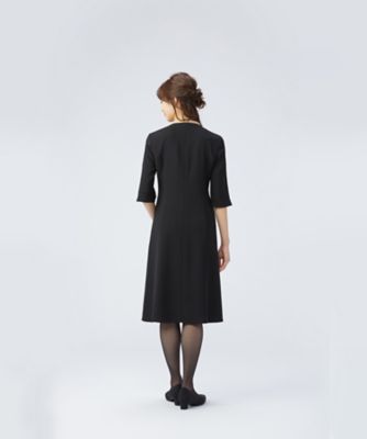 オンライン限定【オールシーズン・喪服・礼服・フォーマル用】ノーカラータックジャケット×Ａラインワンピース