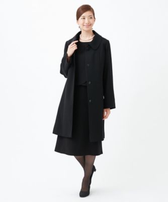 喪服・礼服・フォーマル用 キルティングライナー付ブラックフォーマルステンカラーコート アウター防寒 | 三越伊勢丹オンラインストア 【公式】