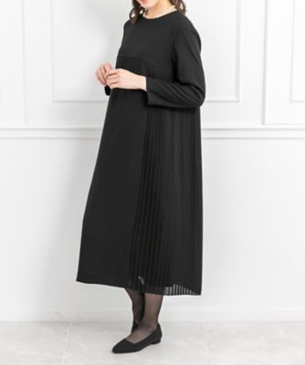 オンライン限定　【オールシーズン・喪服・礼服・フォーマル】ケープ風ジャケット×サイドプリーツワンピース（日本製）
