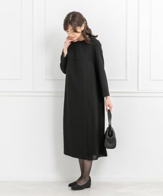 オンライン限定　【オールシーズン・喪服・礼服・フォーマル】ケープ風ジャケット×サイドプリーツワンピース（日本製）