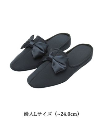 CARETTE (Women)/カレット 【オンライン限定】サテンリボン付きスリッパ(婦人Lサイズ)【お受験・学校行事・説明会・入卒園学】