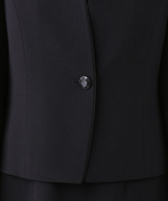 オンライン限定【オールシーズン・喪服・礼服・フォーマル】トリアセテートのスタンドカラージャケット×前開きワンピーススーツ