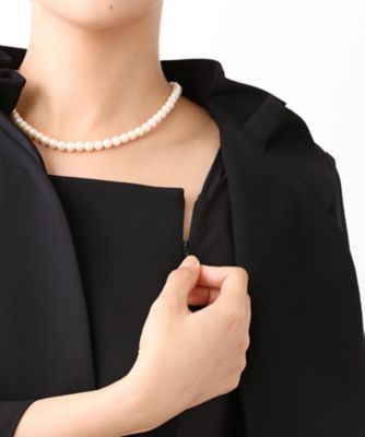 オンライン限定【オールシーズン・喪服・礼服・フォーマル】ノーカラージャケット×フリル衿前開きワンピーススーツ