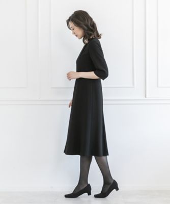 オンライン限定【オールシーズン・喪服・礼服・フォーマル】テーラードジャケット×セミロングワンピーススーツ