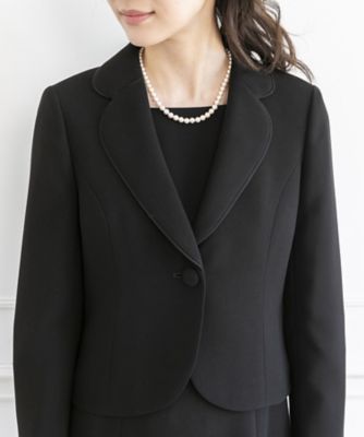 オンライン限定【オールシーズン・喪服・礼服・フォーマル】テーラードジャケット×セミロングワンピーススーツ