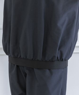 オンライン限定【お受験・説明会・学校行事】プルオーバーとパンツの洗えるネイビーセットアップ（タイプライター素材）