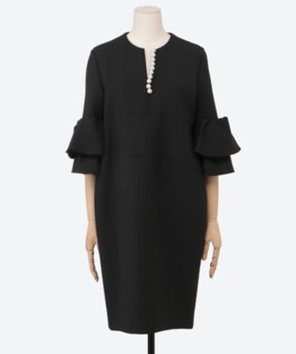 YOKO CHAN/ヨーコチャン ティアードスリーブパールドレス YCD-923-868 Black ワンピース・ドレス【三越伊勢丹/公式】