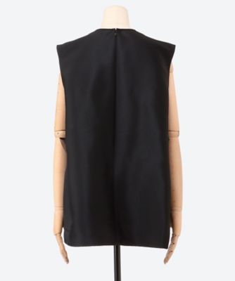 ノースリーブVネックフロントボリュームブラウス YCB